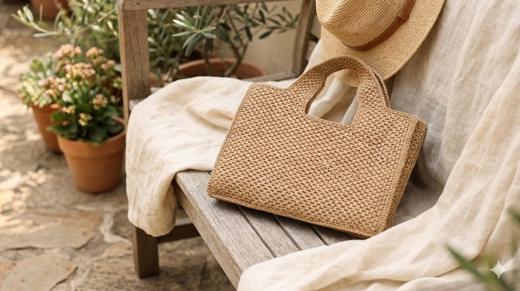 Handwoven Straw Tote Bag