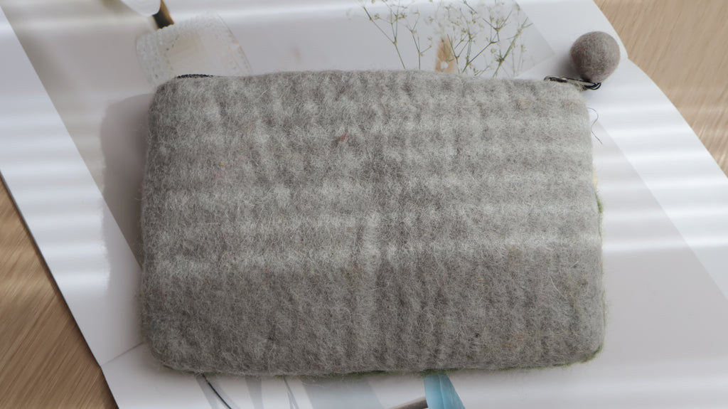 Handmade Wool Felt Farm Purse