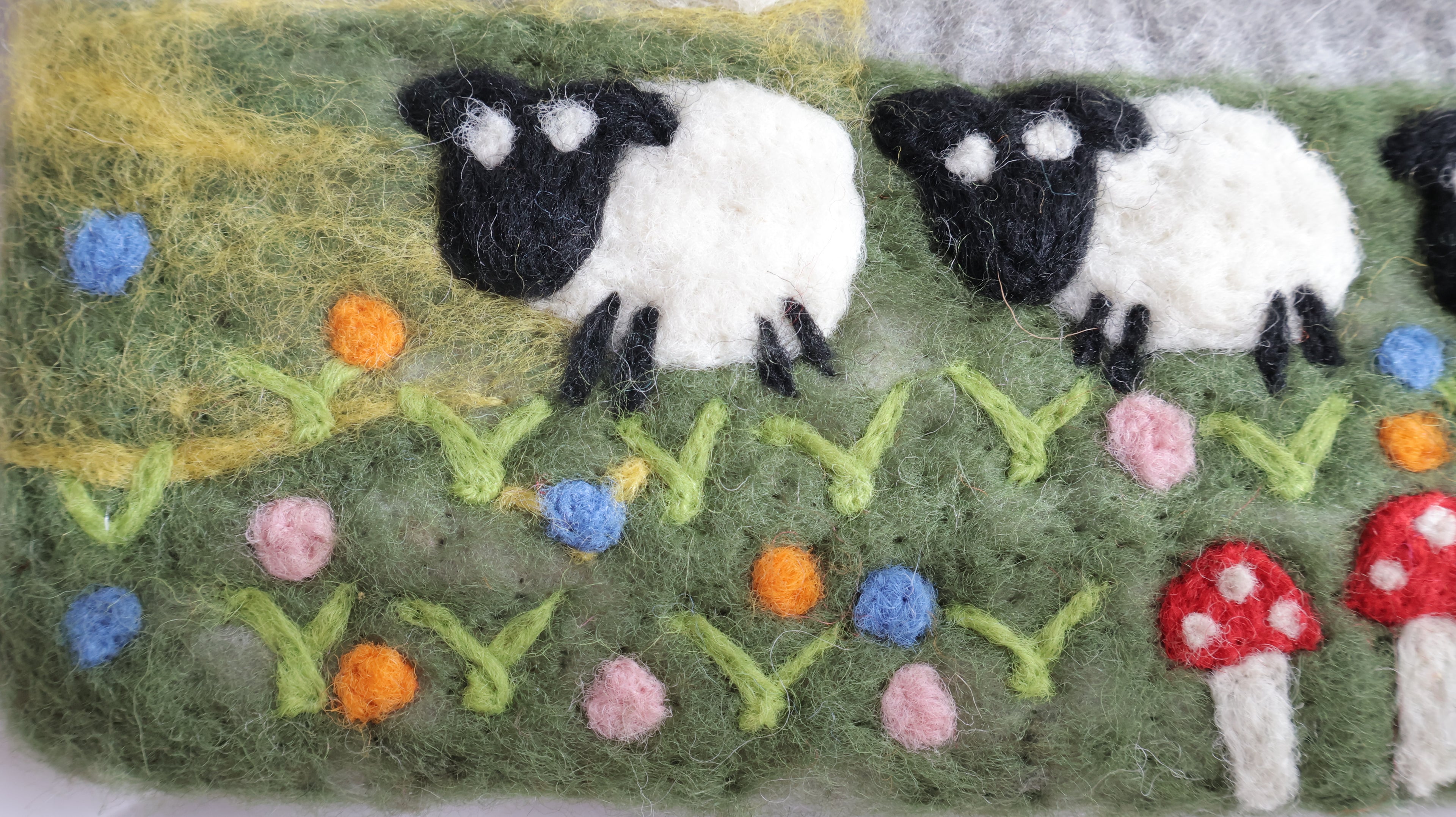 Handmade Wool Felt Farm Purse