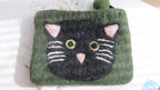 Handmade Wool Felt Cat Purse