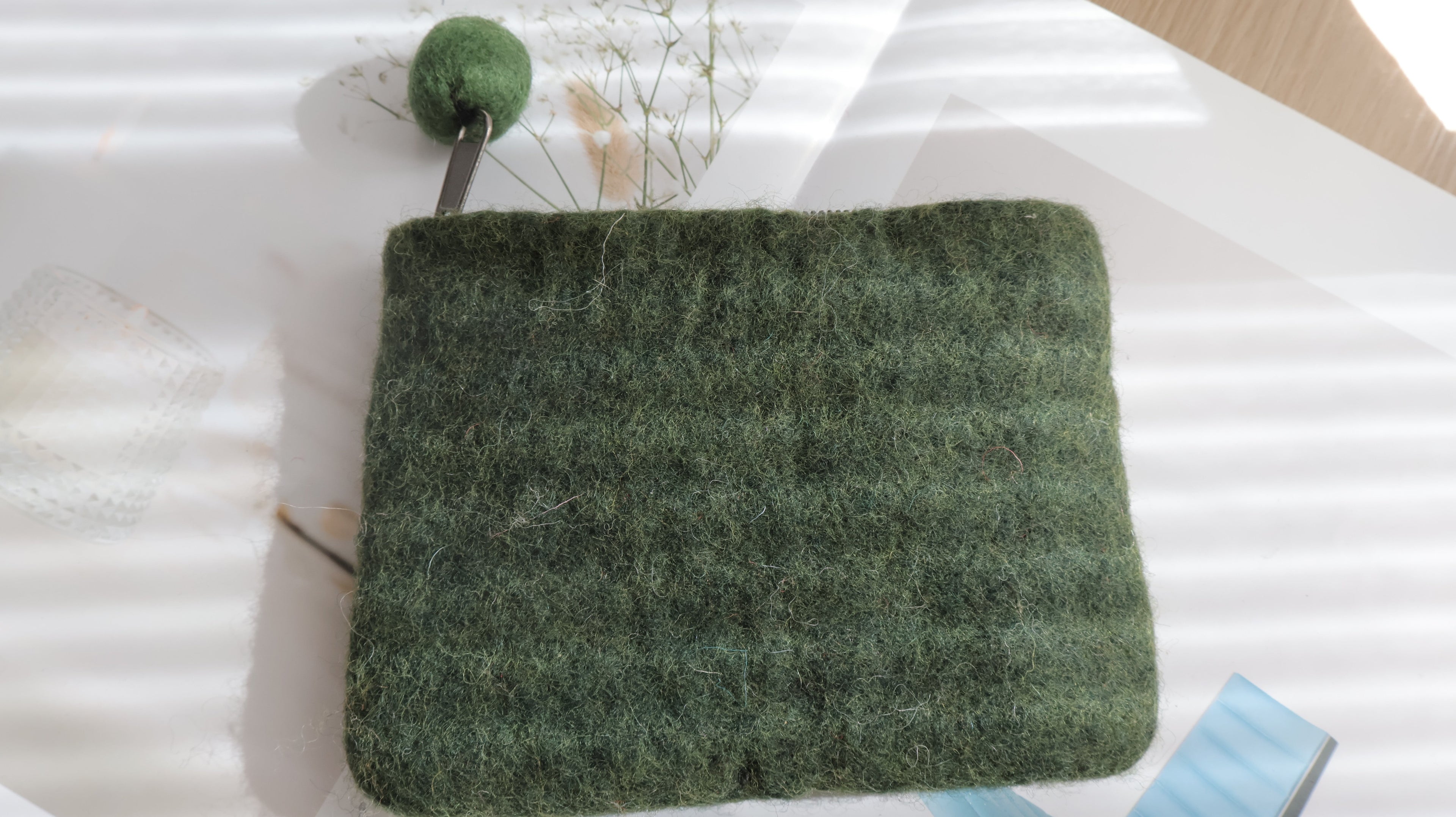 Handmade Wool Felt Cat Purse
