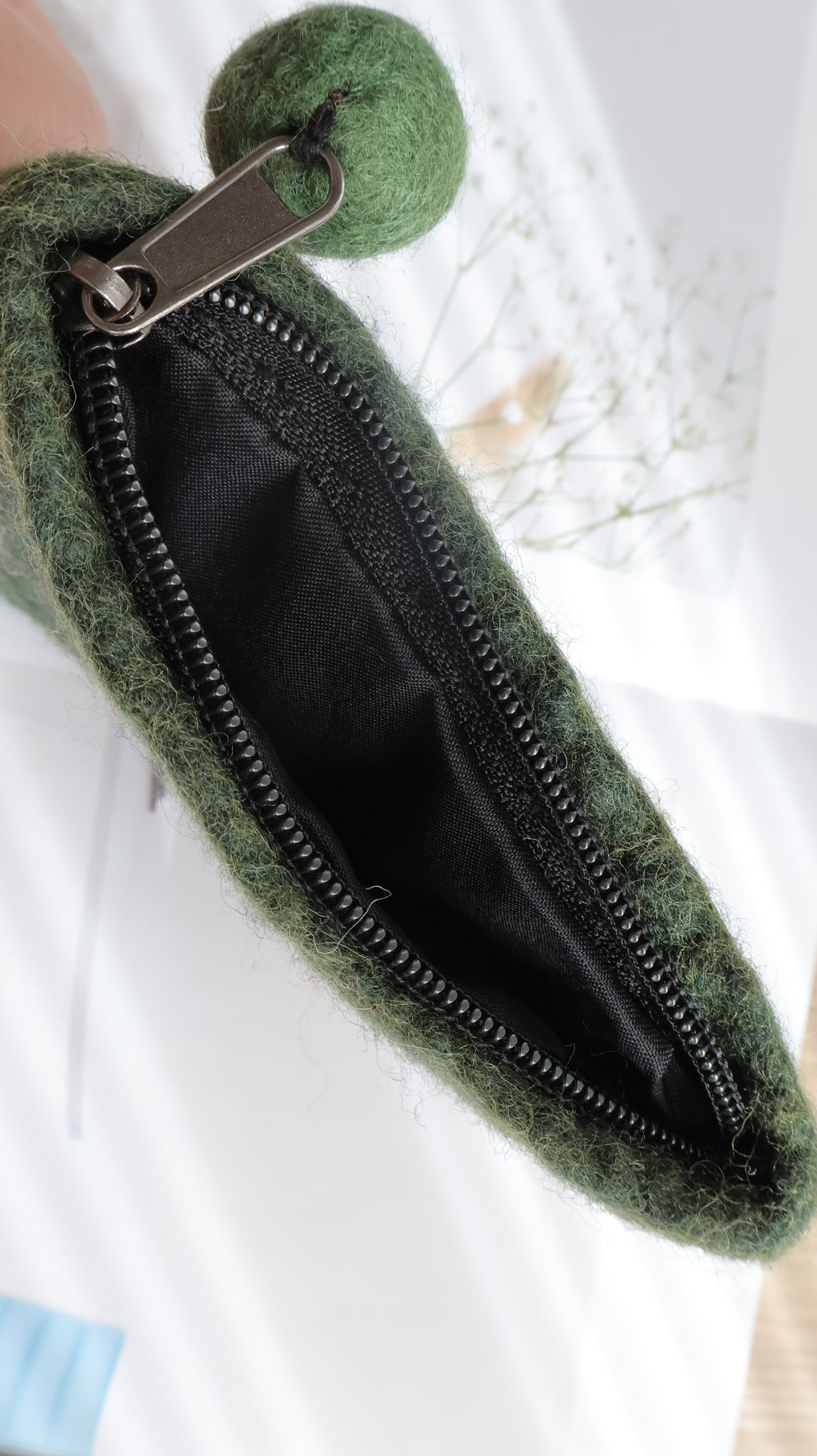 Handmade Wool Felt Cat Purse