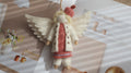 Wool Felt Angel Boy Ornament | Handmade Nepali Artisan Craft