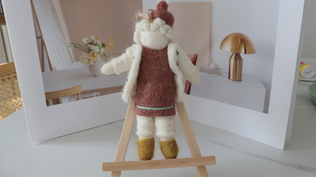 Wool Felt Boy Ornament | Handmade Nepali Artisan Craft
