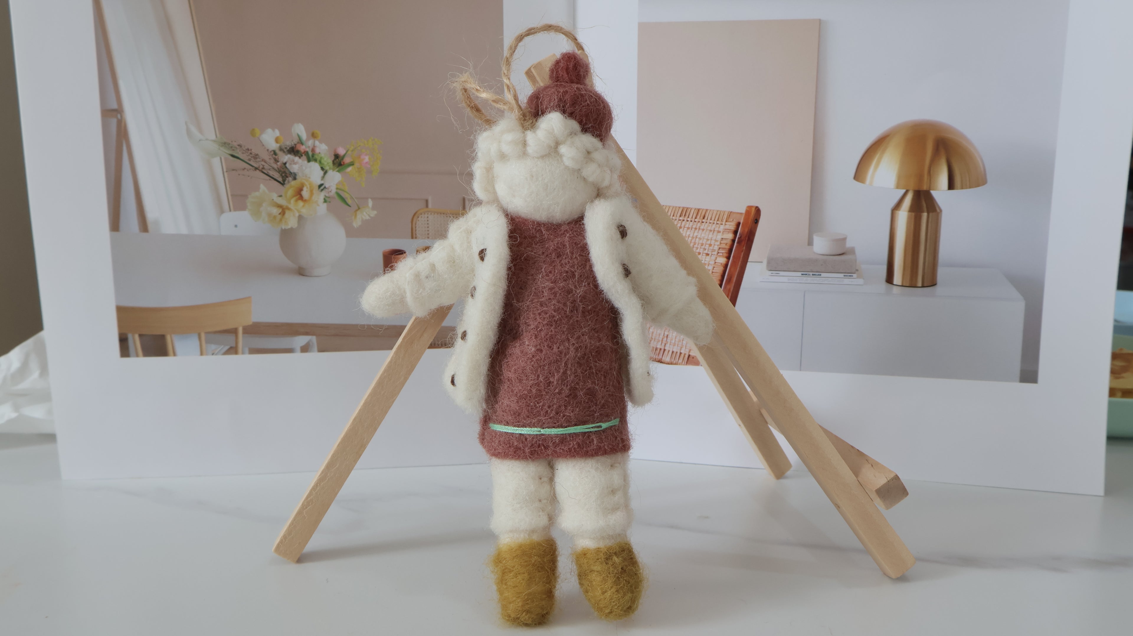 Wool Felt Boy Ornament | Handmade Nepali Artisan Craft