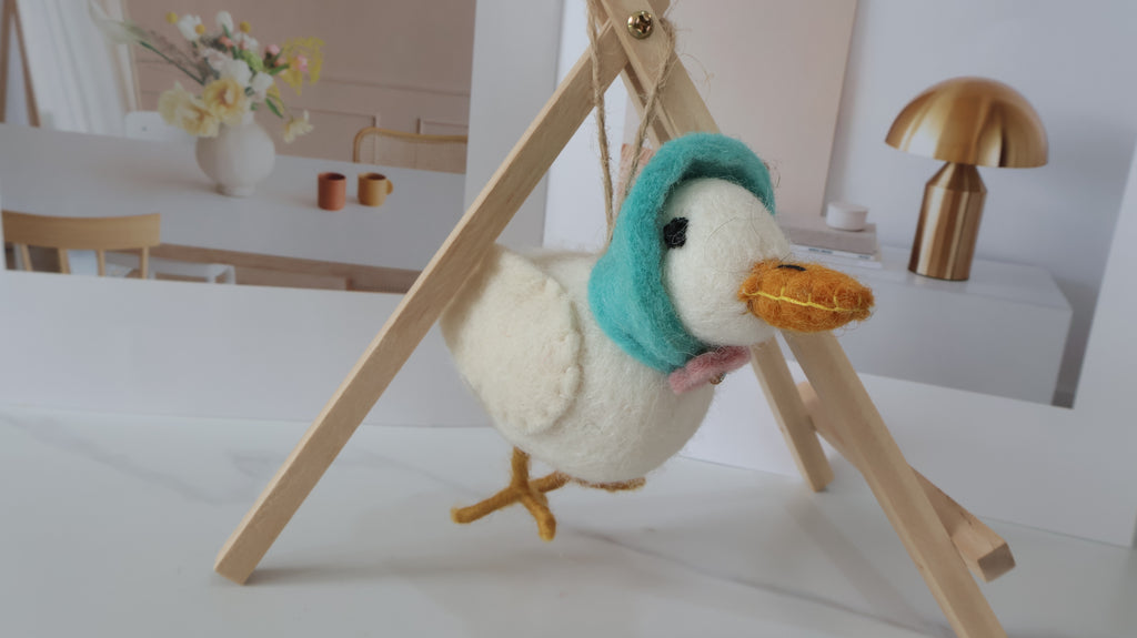 Wool Felt Bird Ornament | Handmade Nepali Artisan Craft