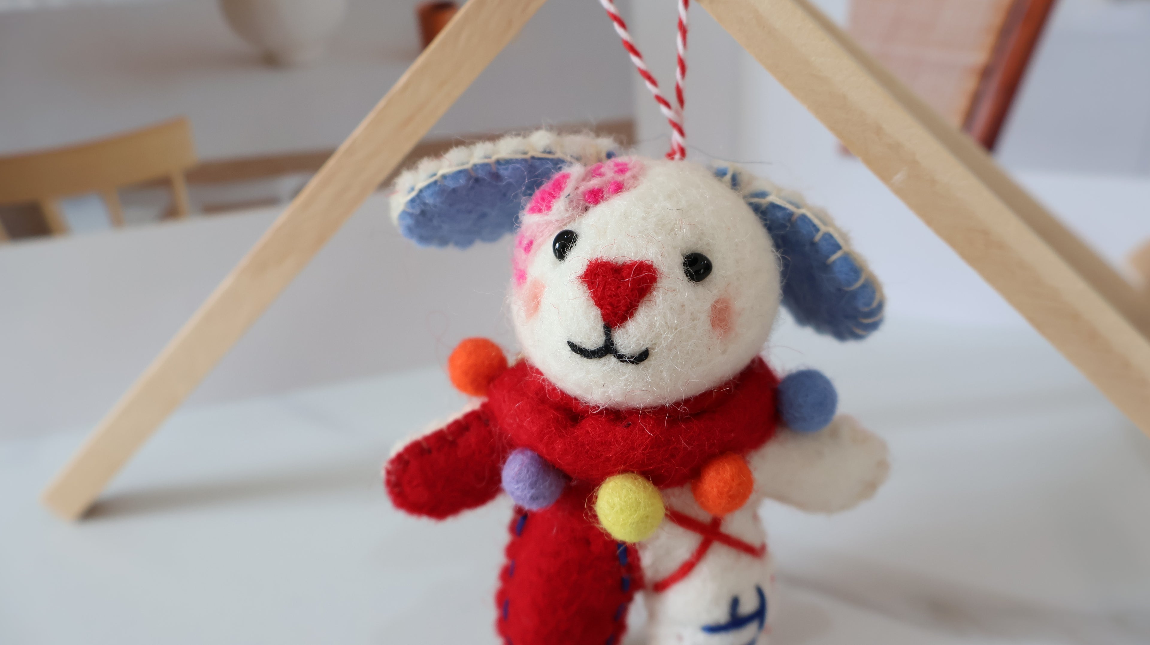 Wool Felt Dog Ornament | Handmade Nepali Artisan Craft