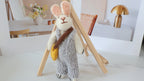 Wool Felt Bunny Ornament | Handmade Nepali Artisan Craft