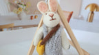 Wool Felt Bunny Ornament | Handmade Nepali Artisan Craft