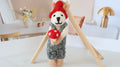 Wool Felt Bunny With Mushroom Ornament | Handmade Nepali Artisan Craft