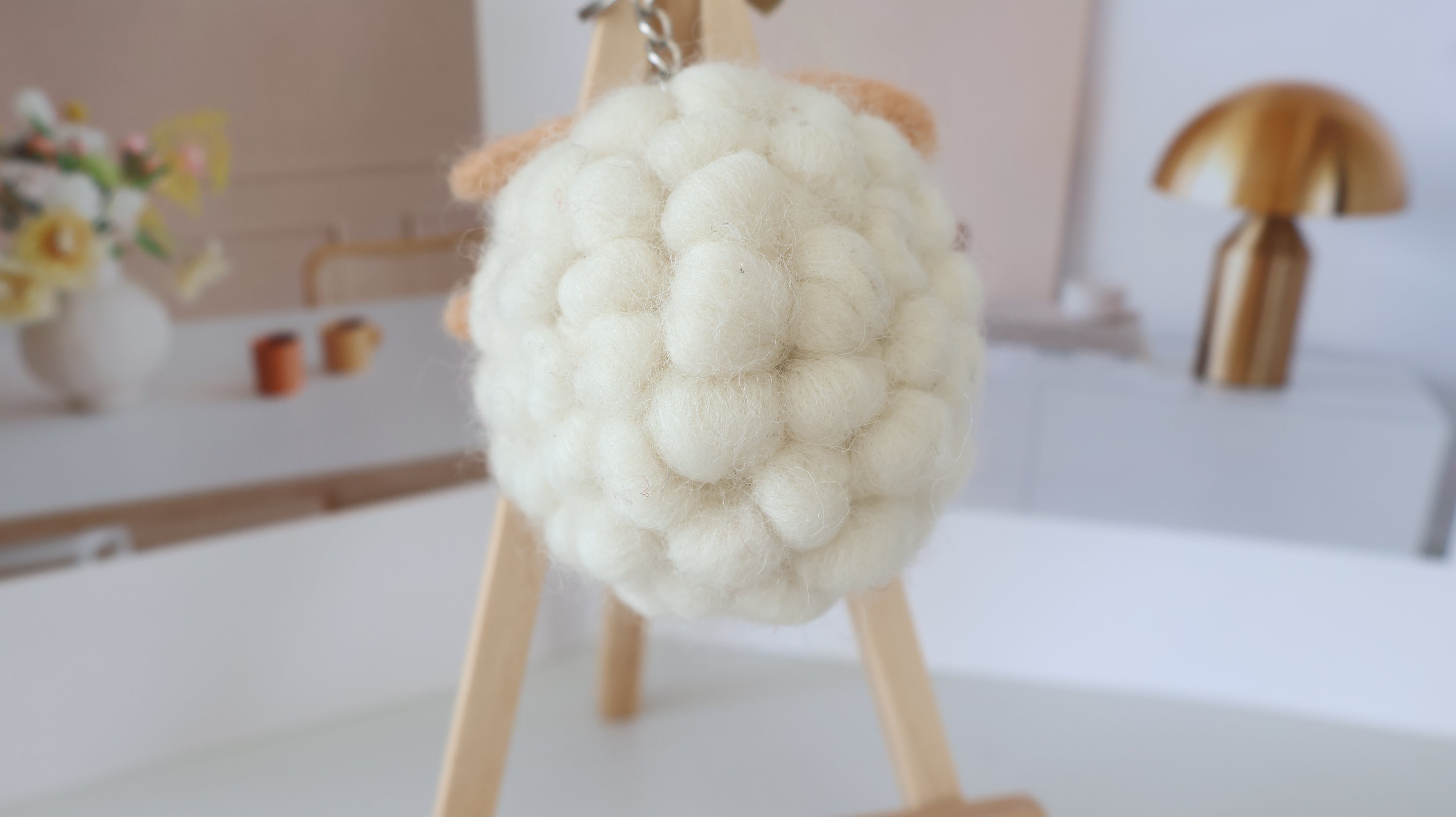 Wool Felt Sheep Ornament | Handmade Nepali Artisan Craft