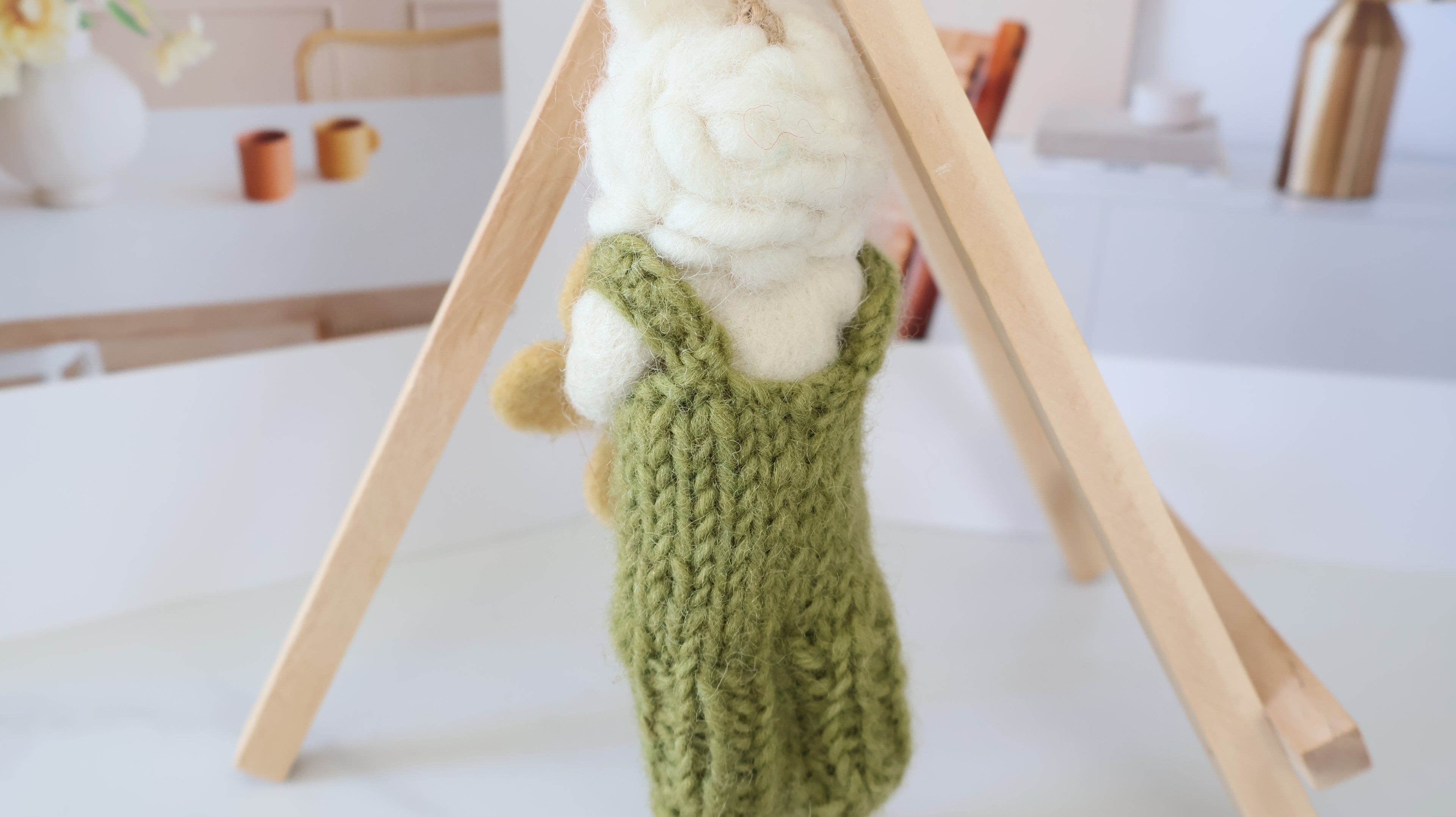 Wool Felt Sheep Ornament | Handmade Nepali Artisan Craft