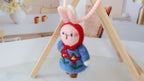 Wool Felt Bunny Ornament | Handmade Nepali Artisan Craft