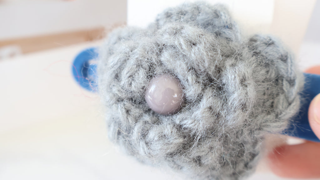 Handmade Knitted Flower Hair Clip