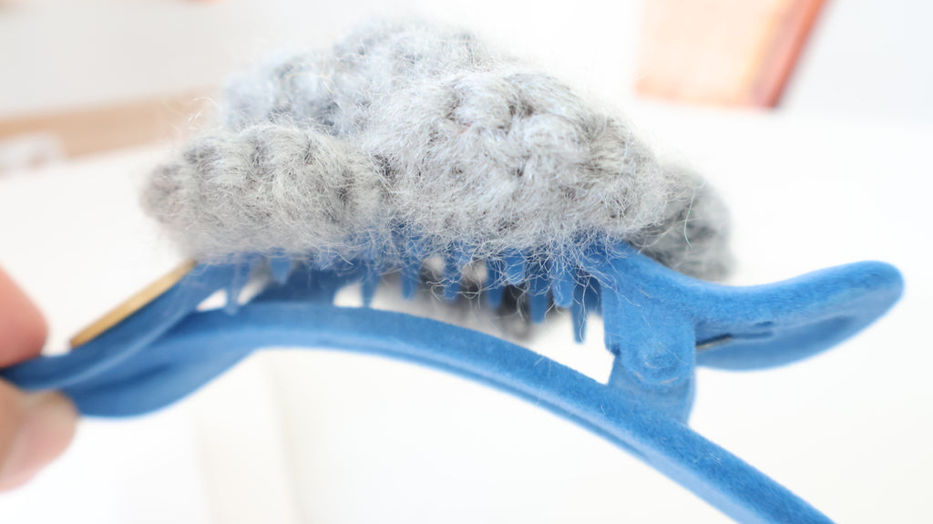 Handmade Knitted Flower Hair Clip