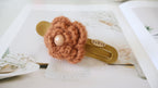 Handmade Knitted Flower Hair Clip