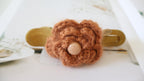 Handmade Knitted Flower Hair Clip