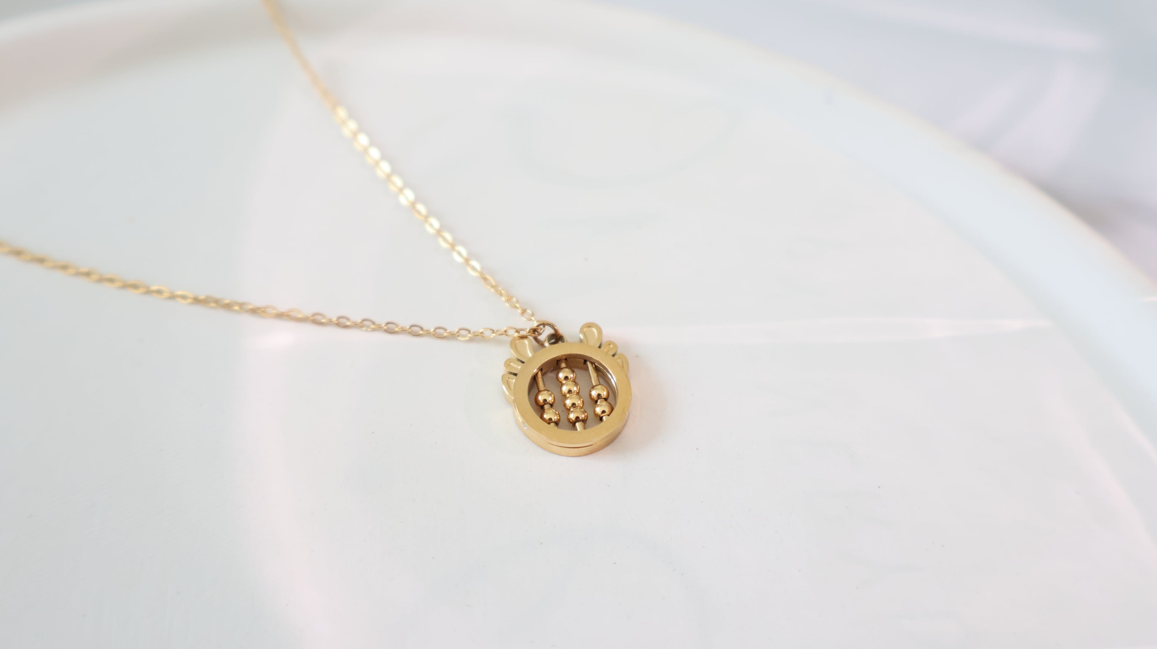 18K Gold Plated Stainless Steel Necklace - Deer