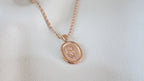 Rose Gold Plated Stainless Steel Necklace - Flower