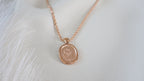 Rose Gold Plated Stainless Steel Necklace - Flower