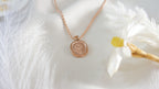 Rose Gold Plated Stainless Steel Necklace - Flower