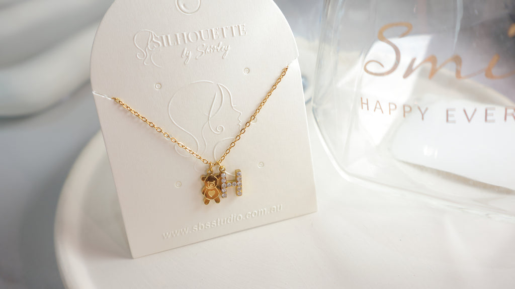 18K Gold Plated Stainless Steel Necklace - Letter H