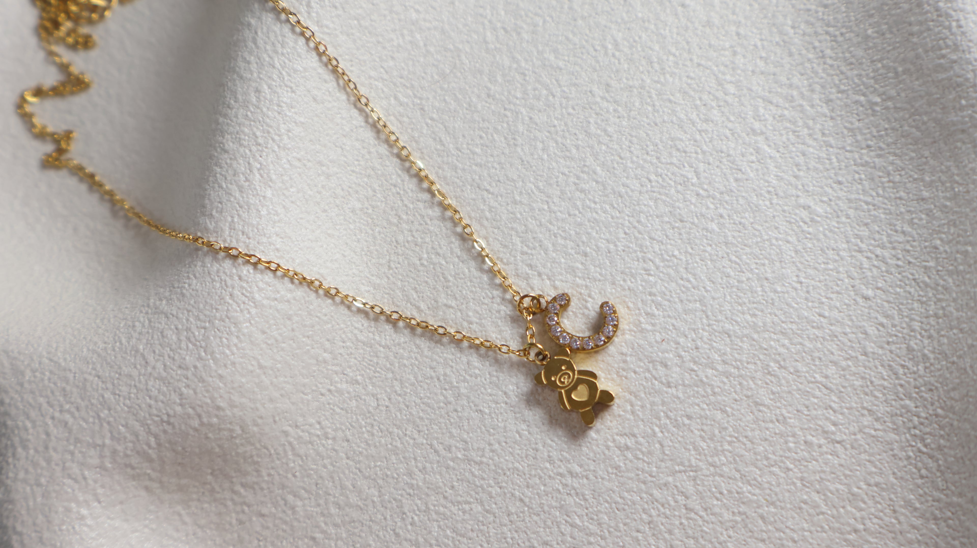 18K Gold Plated Stainless Steel Necklace - Letter C