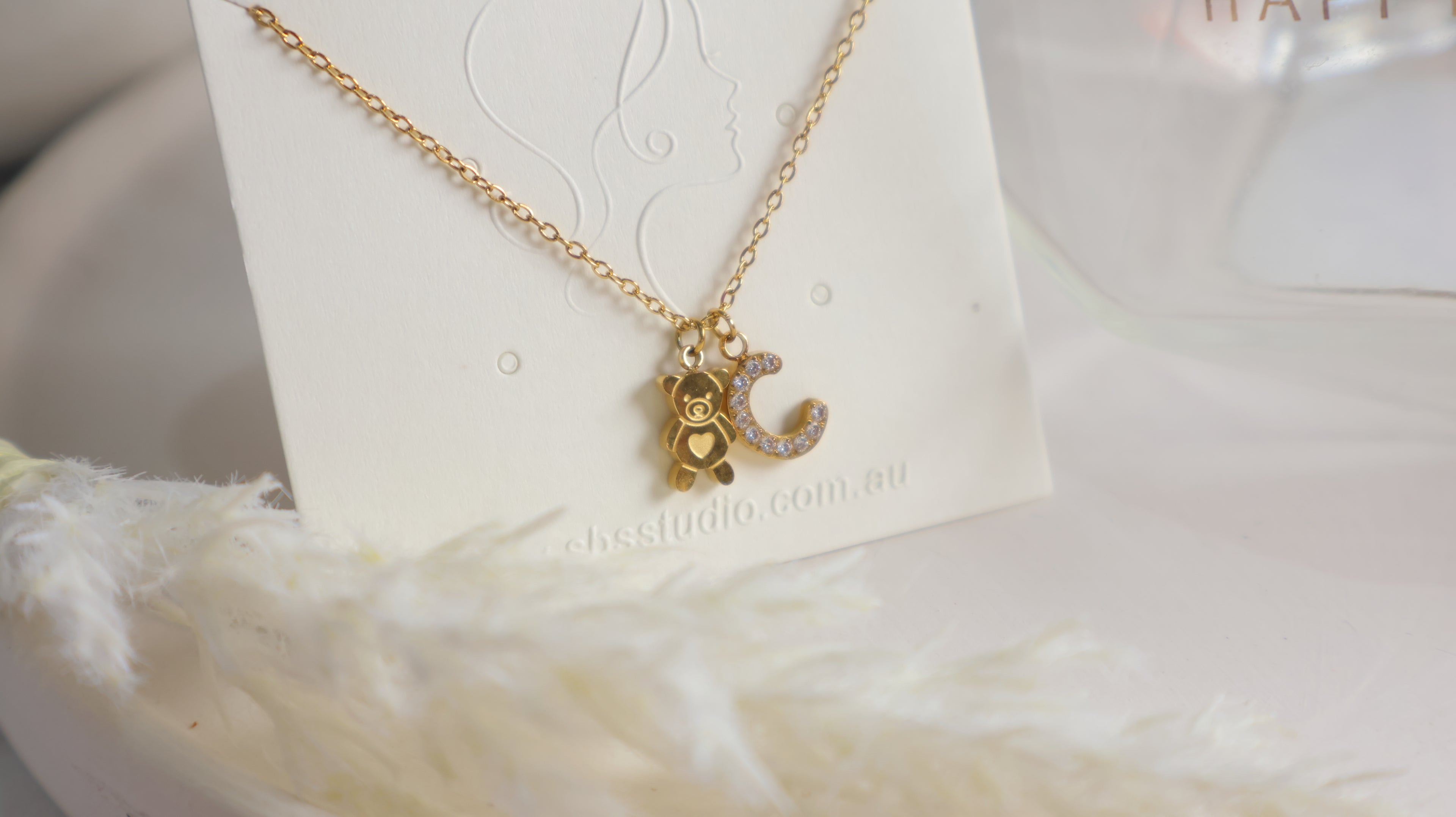 18K Gold Plated Stainless Steel Necklace - Letter C