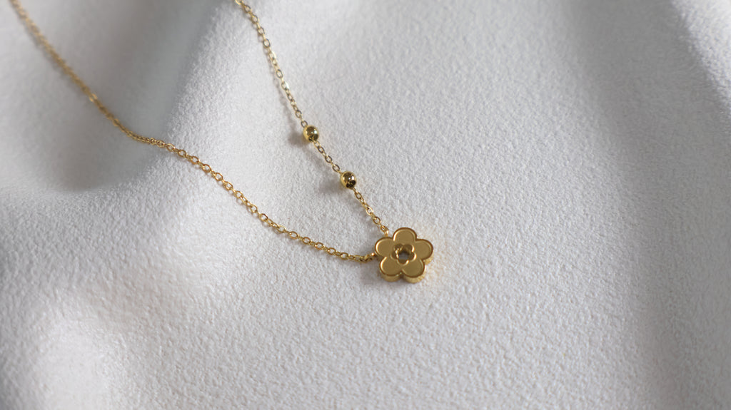 18K Gold Plated Stainless Steel Necklace - Flower
