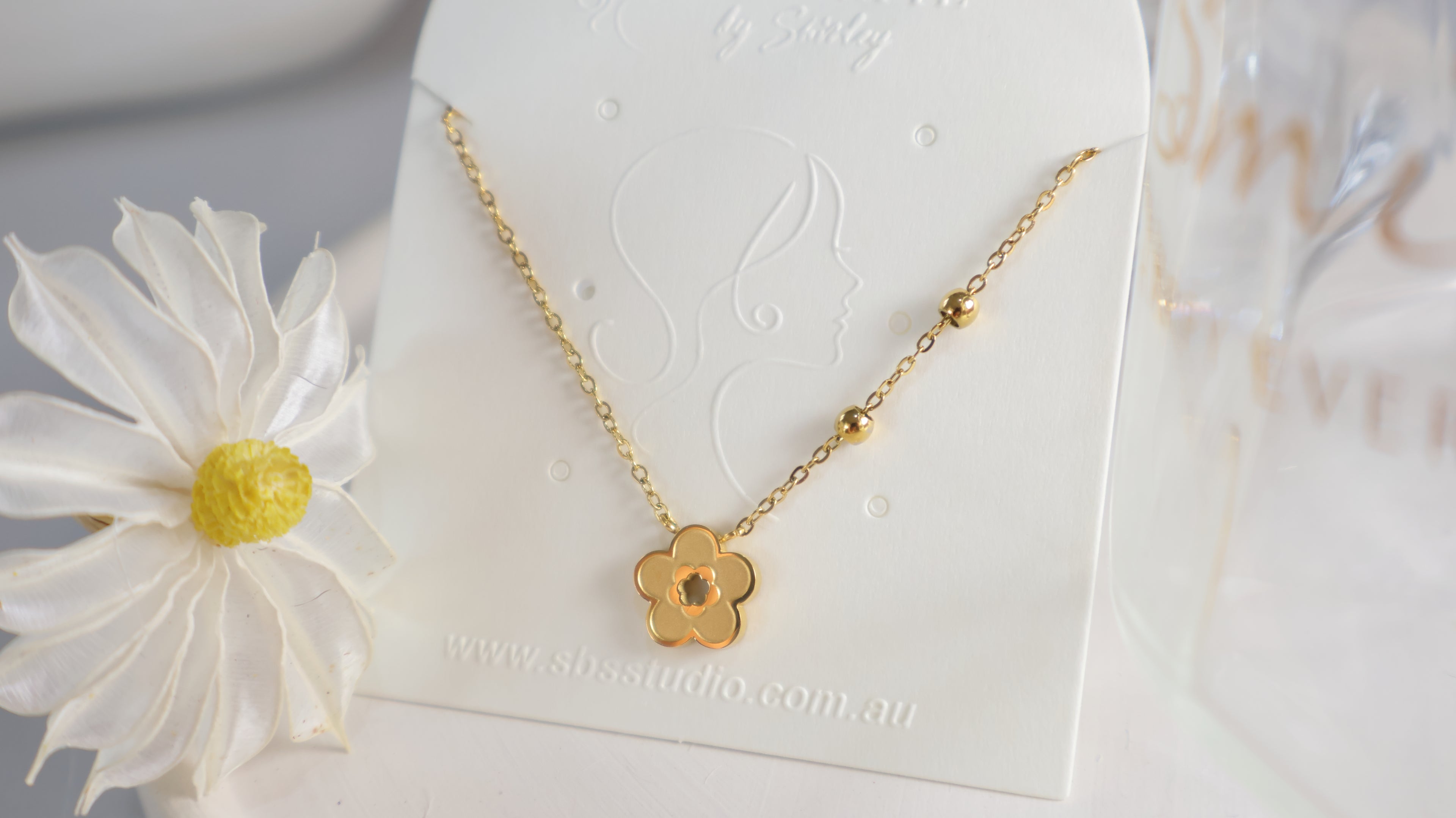 18K Gold Plated Stainless Steel Necklace - Flower