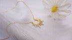 18K Gold Plated Stainless Steel Necklace -Sun
