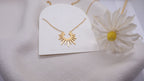 18K Gold Plated Stainless Steel Necklace -Sun