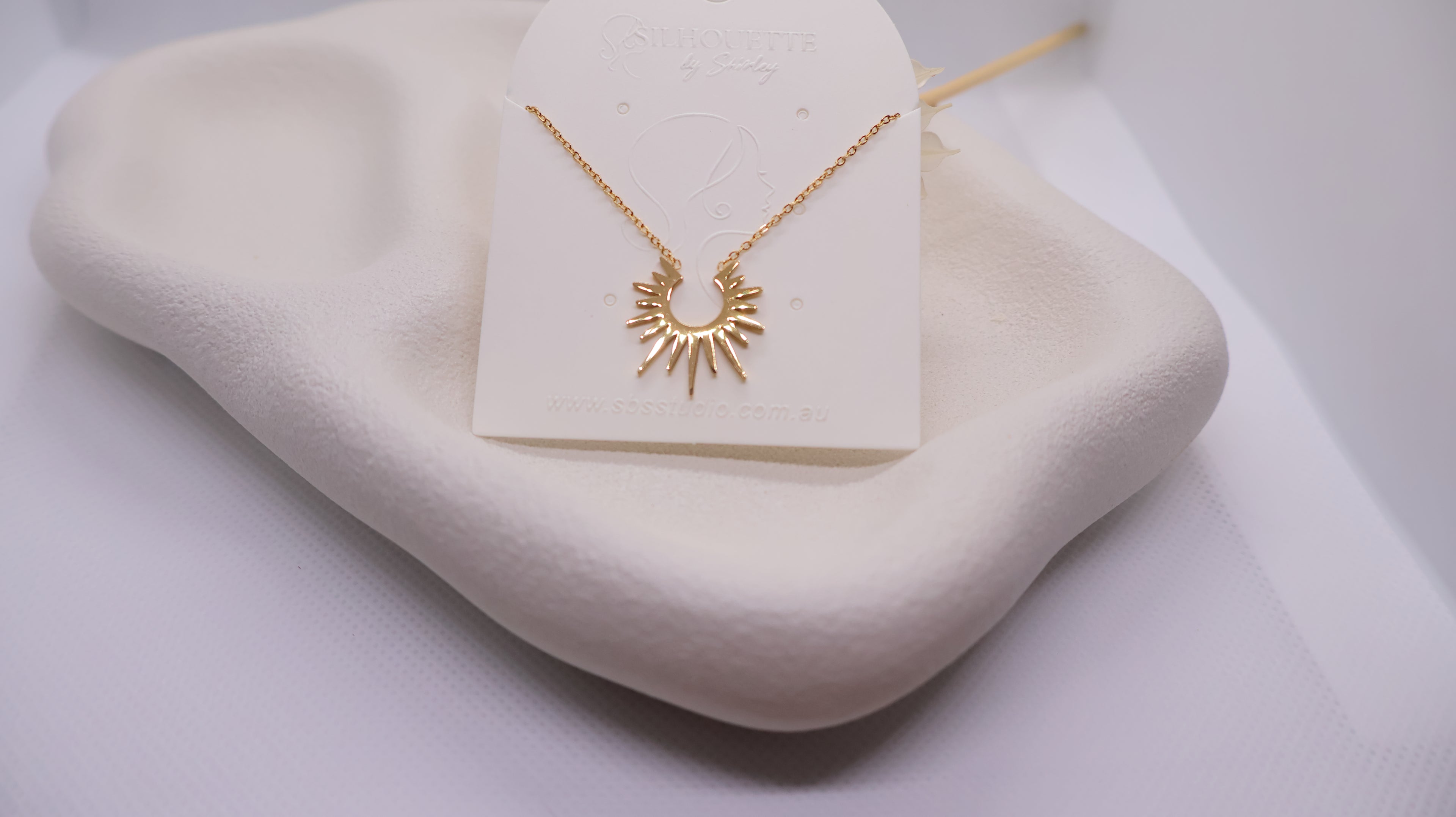 18K Gold Plated Stainless Steel Necklace -Sun
