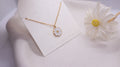 18K Gold Plated Stainless Steel Necklace - White Flower