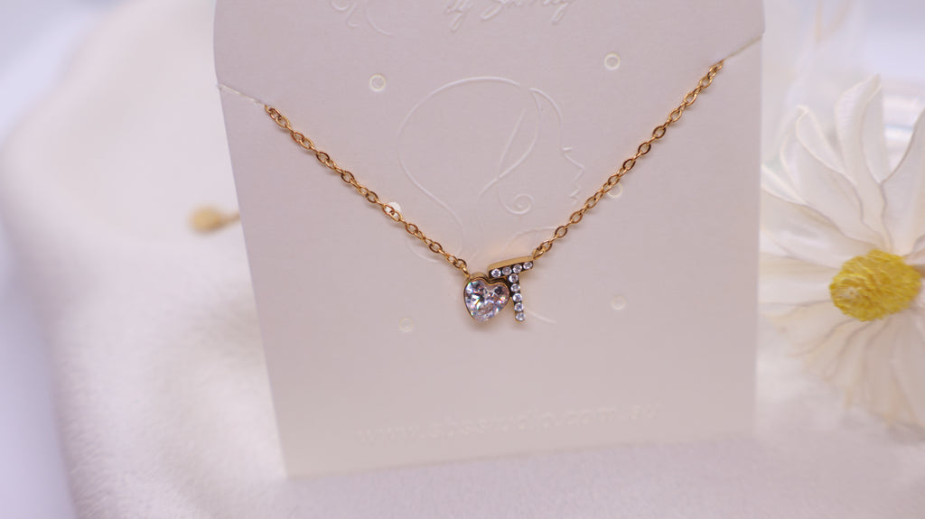 18K Gold Plated Stainless Steel Necklace - Letter T