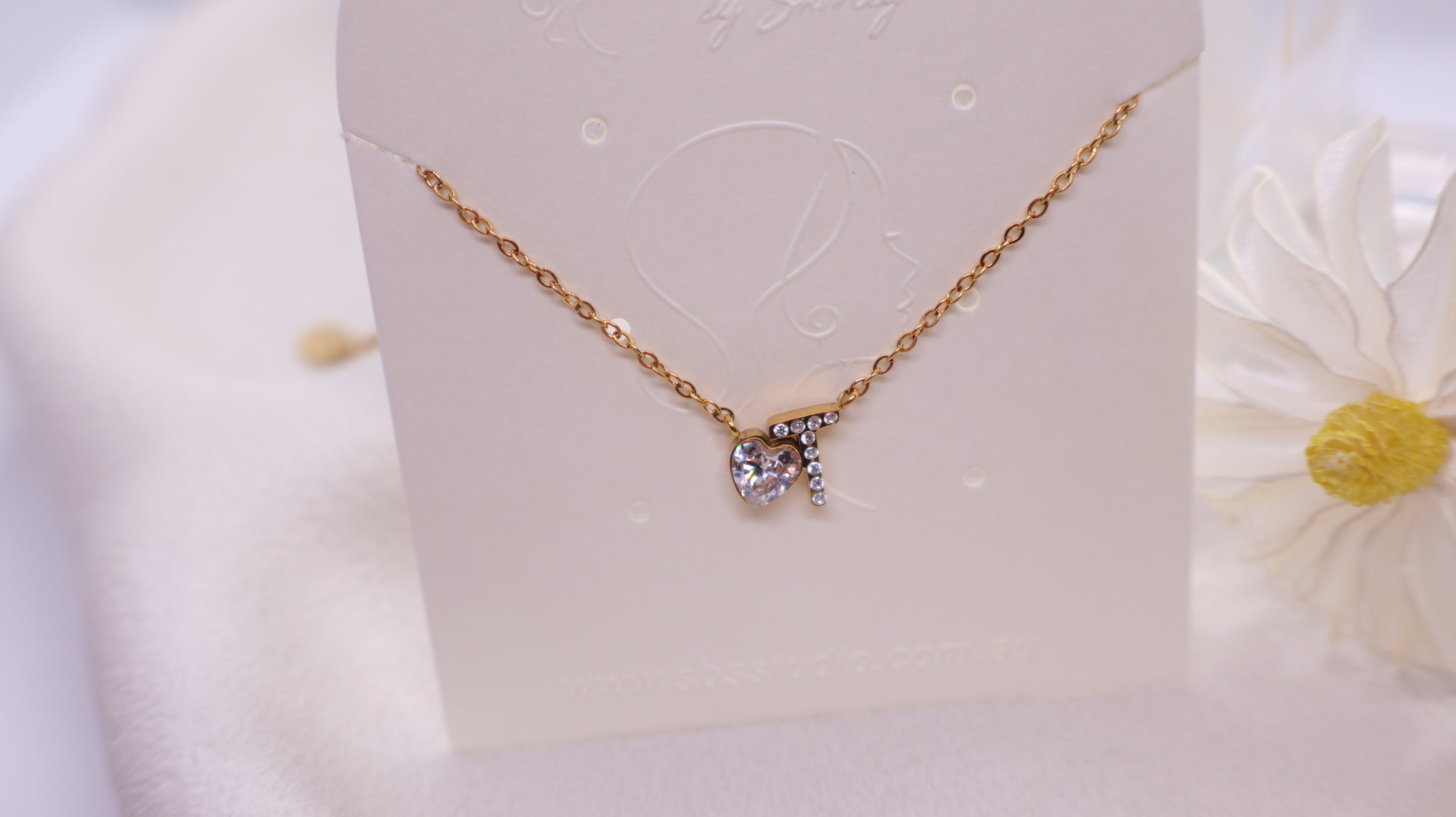 18K Gold Plated Stainless Steel Necklace - Letter T
