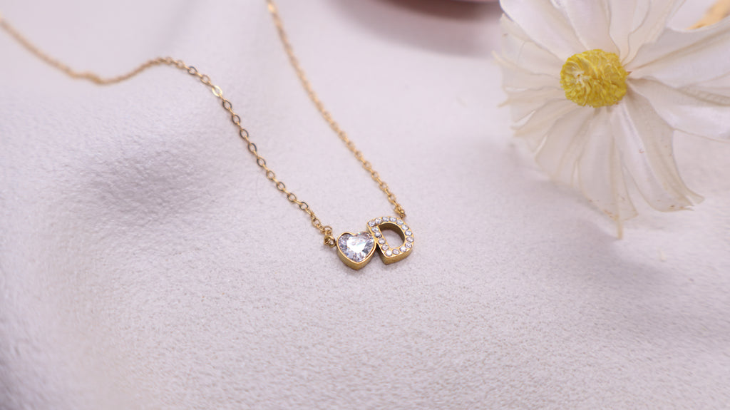 18K Gold Plated Stainless Steel Necklace - Letter D
