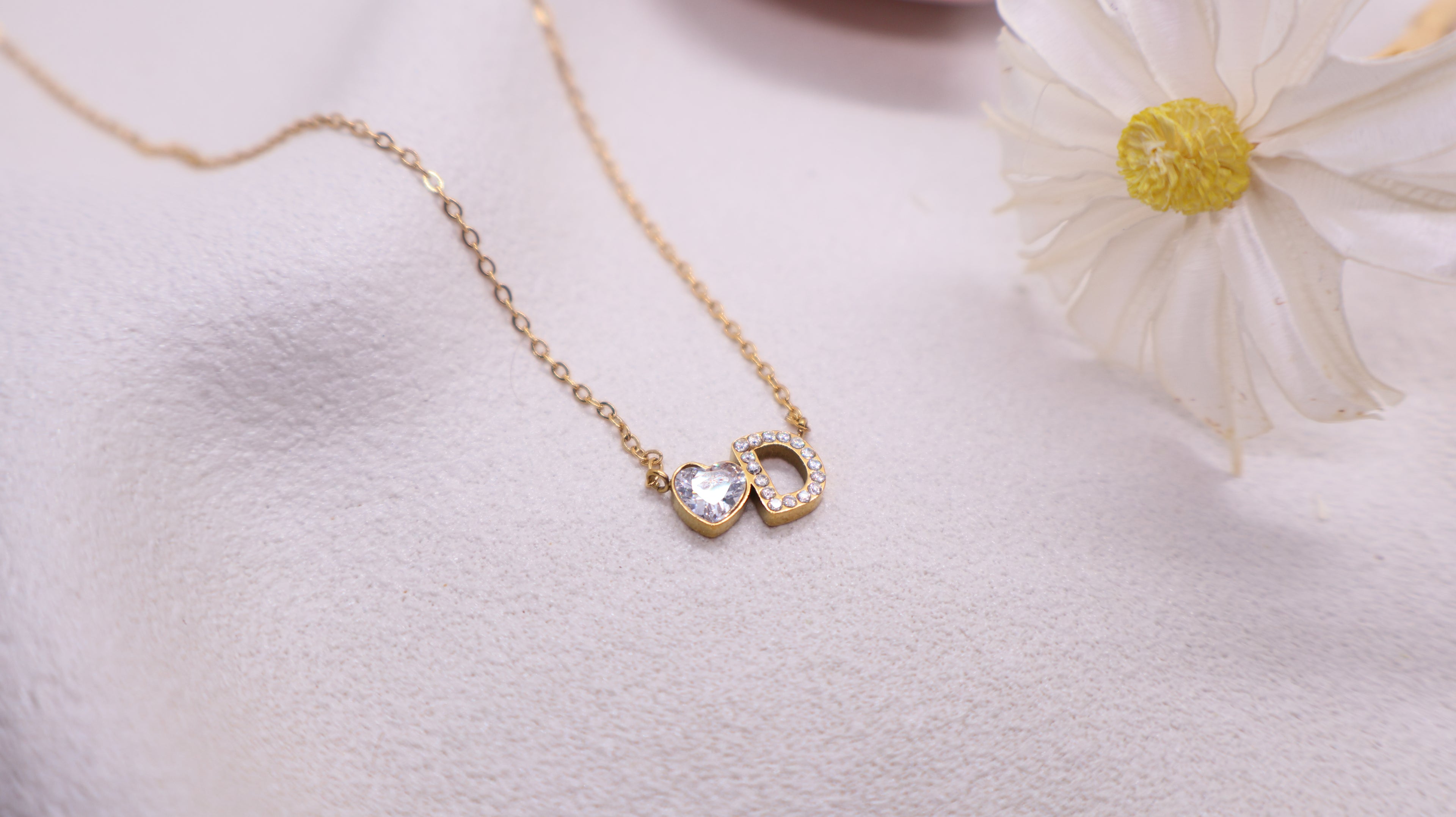 18K Gold Plated Stainless Steel Necklace - Letter D