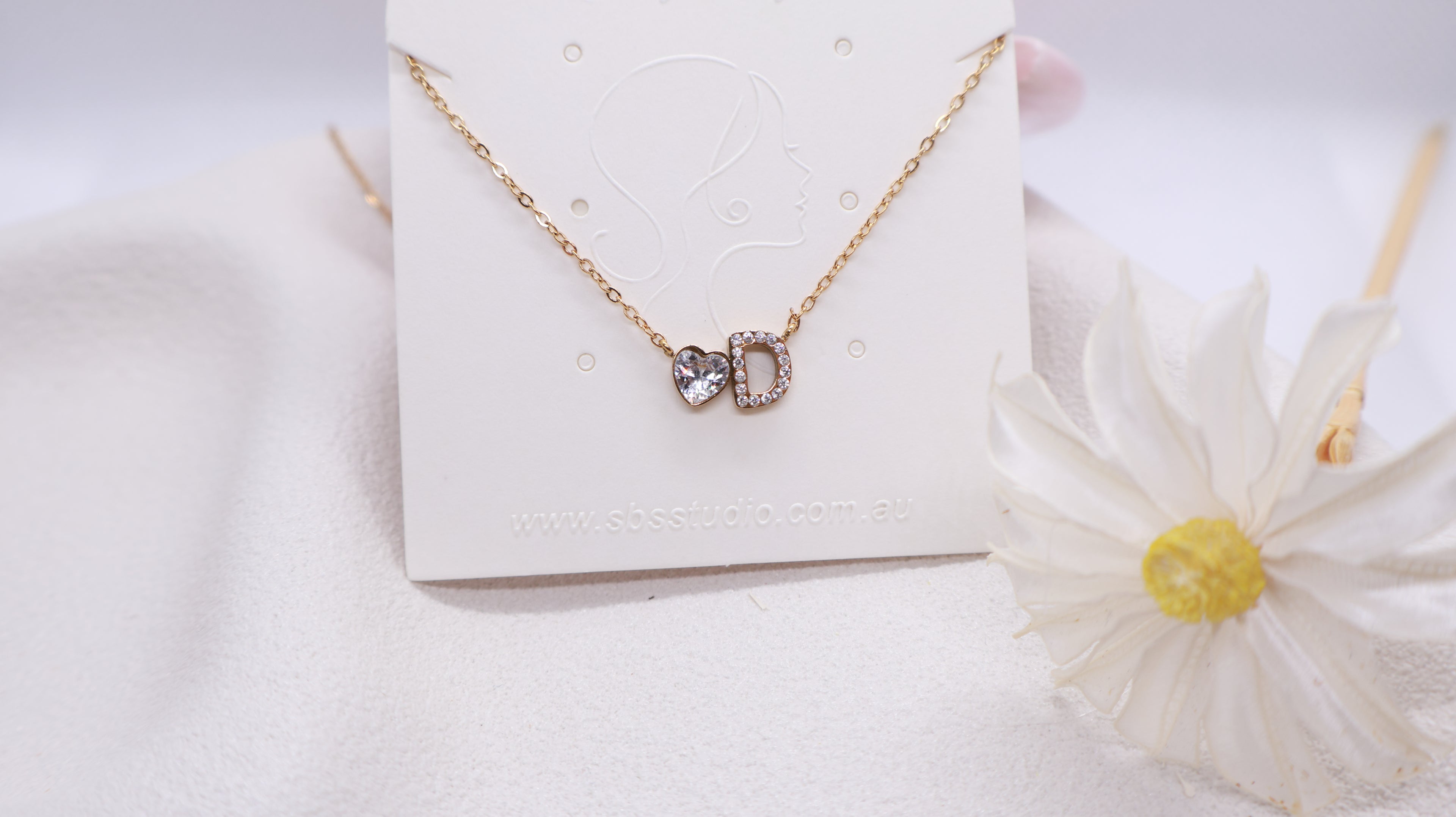 18K Gold Plated Stainless Steel Necklace - Letter D