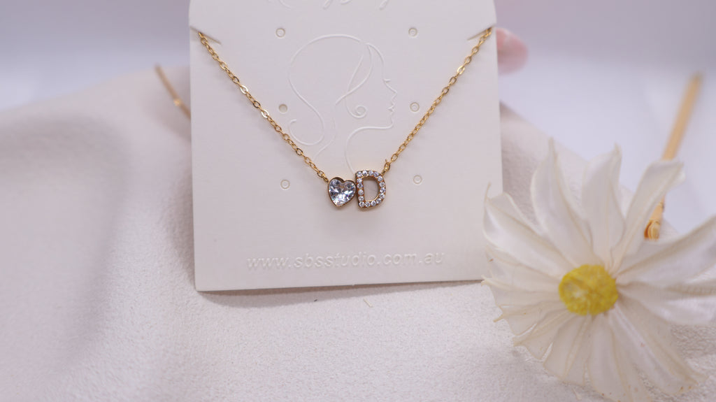 18K Gold Plated Stainless Steel Necklace - Letter D