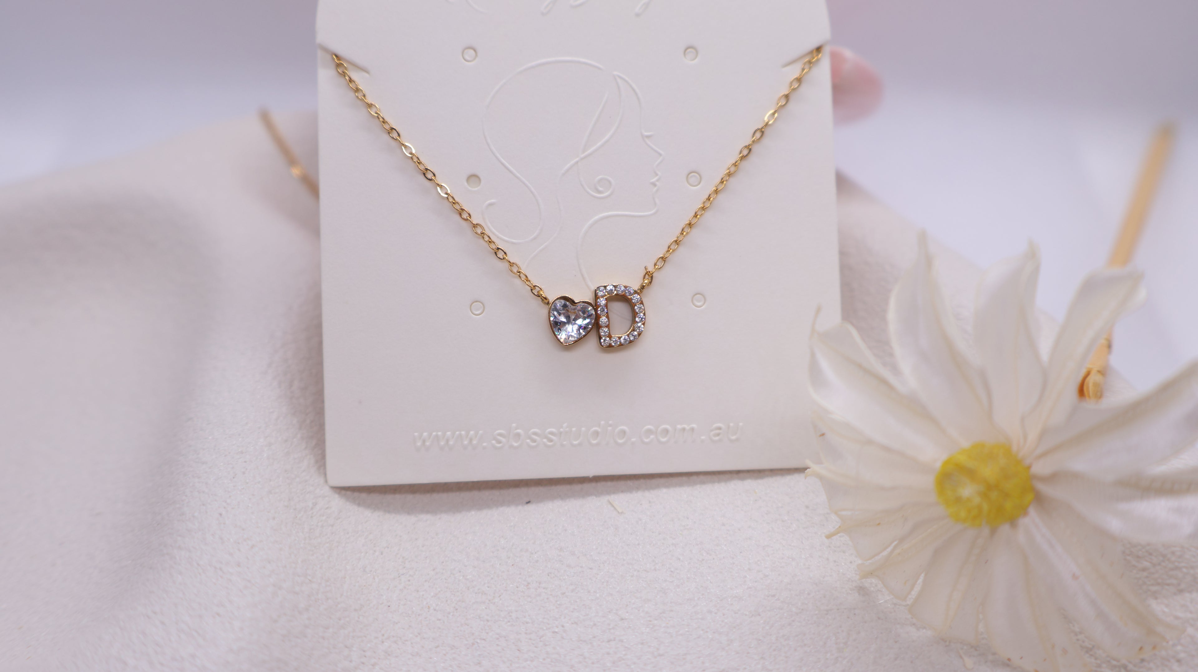 18K Gold Plated Stainless Steel Necklace - Letter D