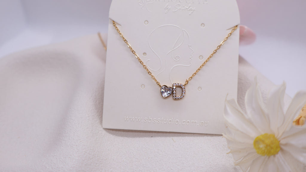 18K Gold Plated Stainless Steel Necklace - Letter D