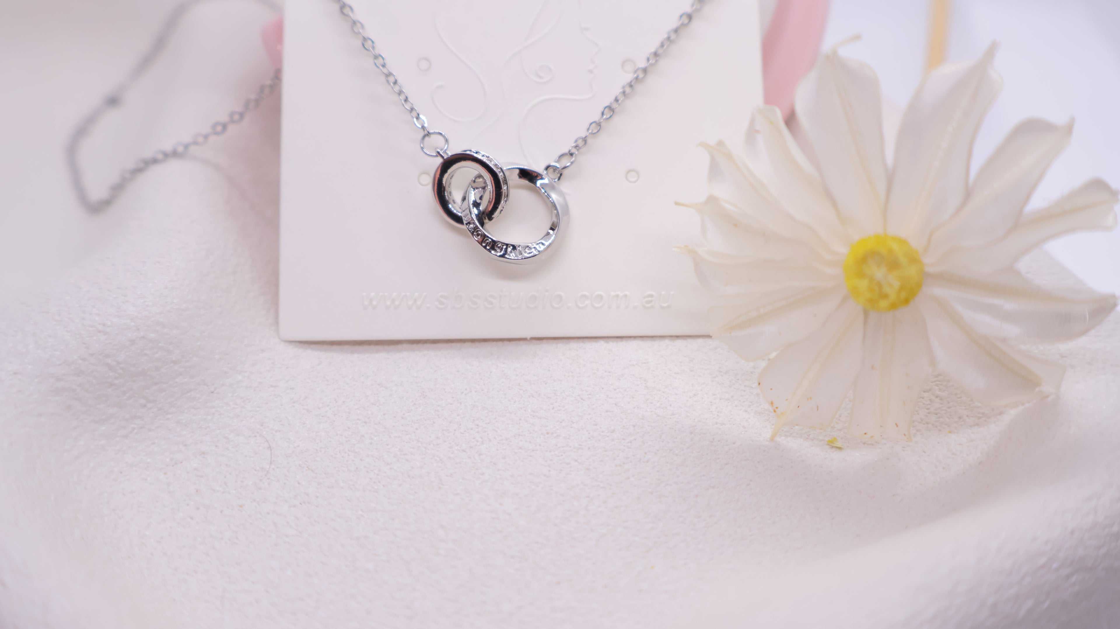 Stainless Steel Necklace - Interlocking Circles