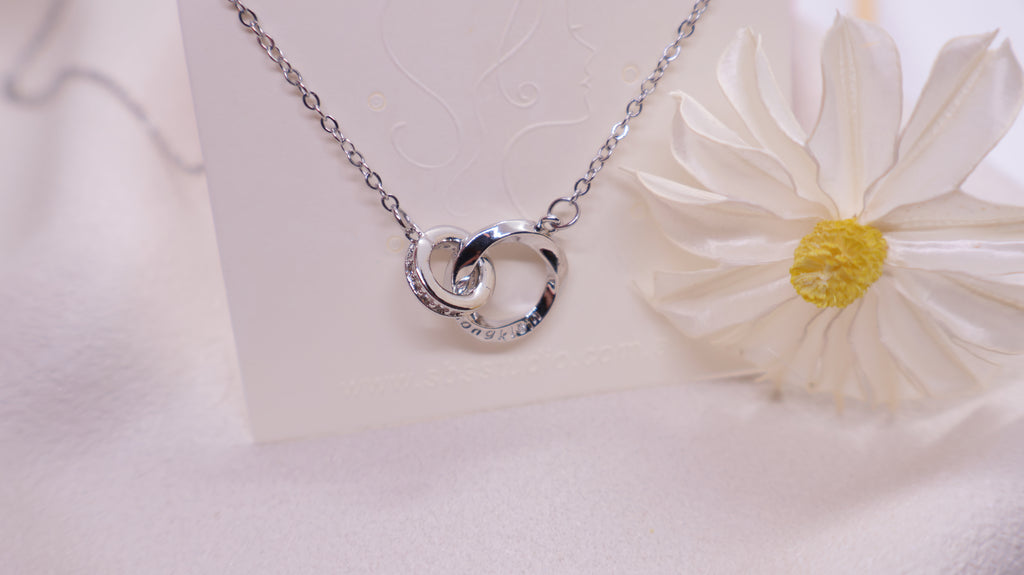 Stainless Steel Necklace - Interlocking Circles