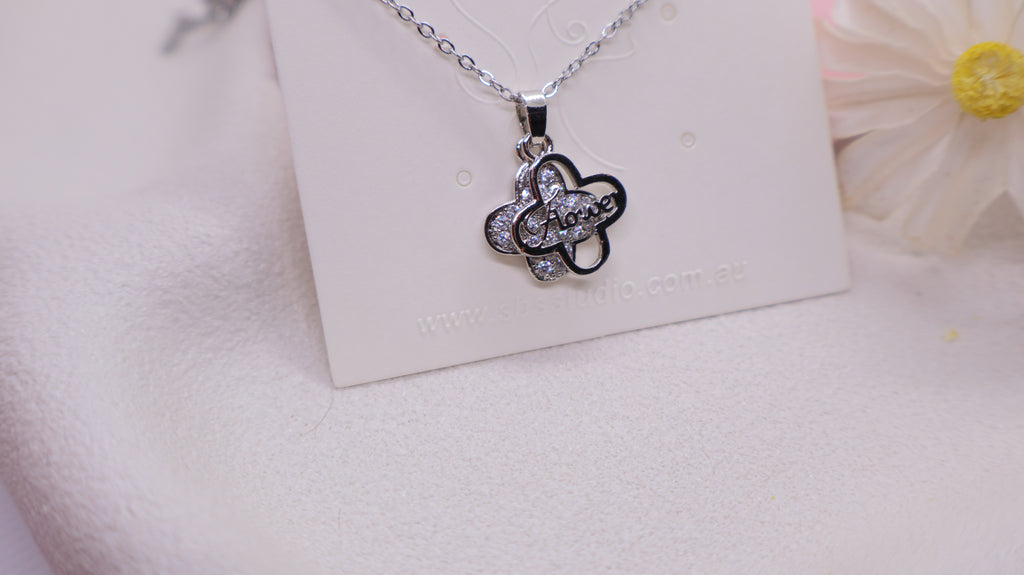 Stainless Steel Necklace - Double-layered Pendant
