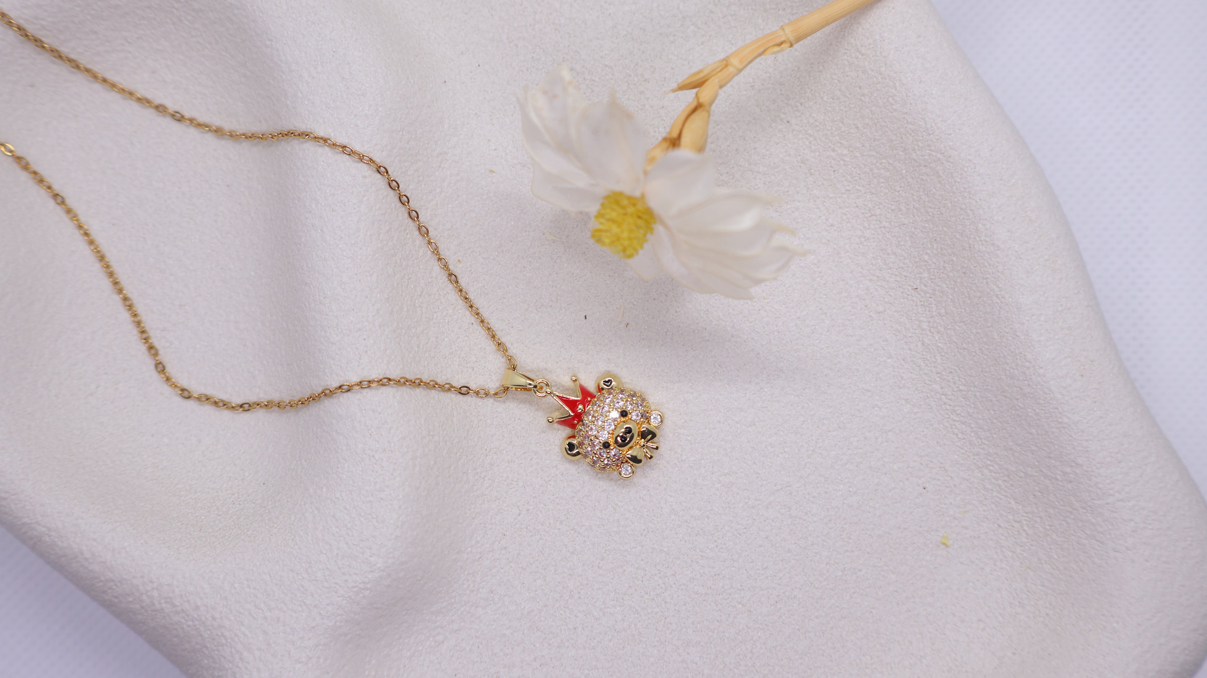 18K Gold Plated Stainless Steel Necklace - Bear