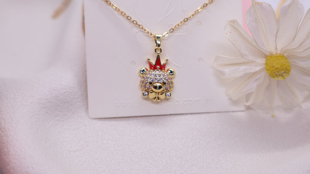18K Gold Plated Stainless Steel Necklace - Bear