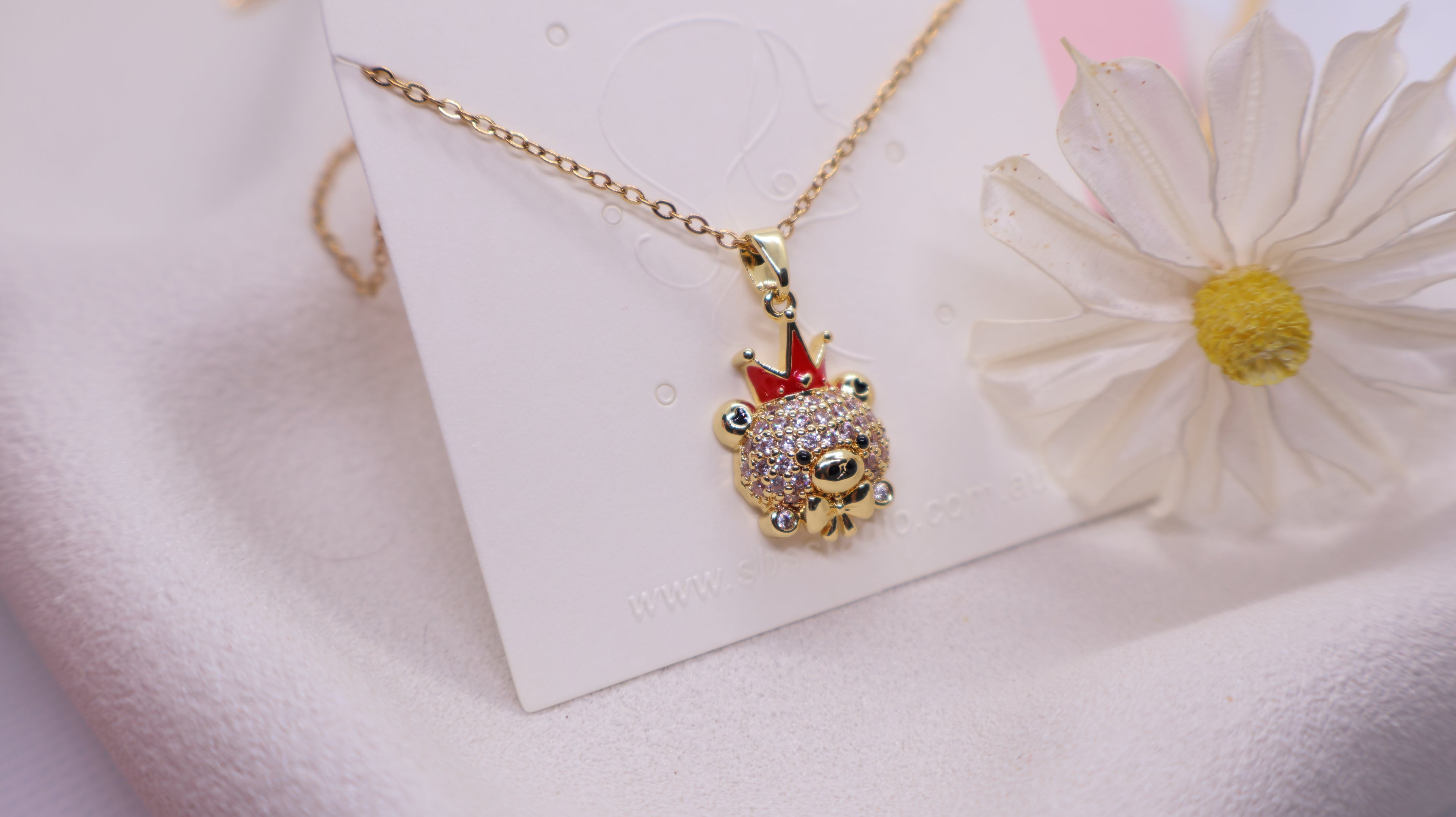18K Gold Plated Stainless Steel Necklace - Bear