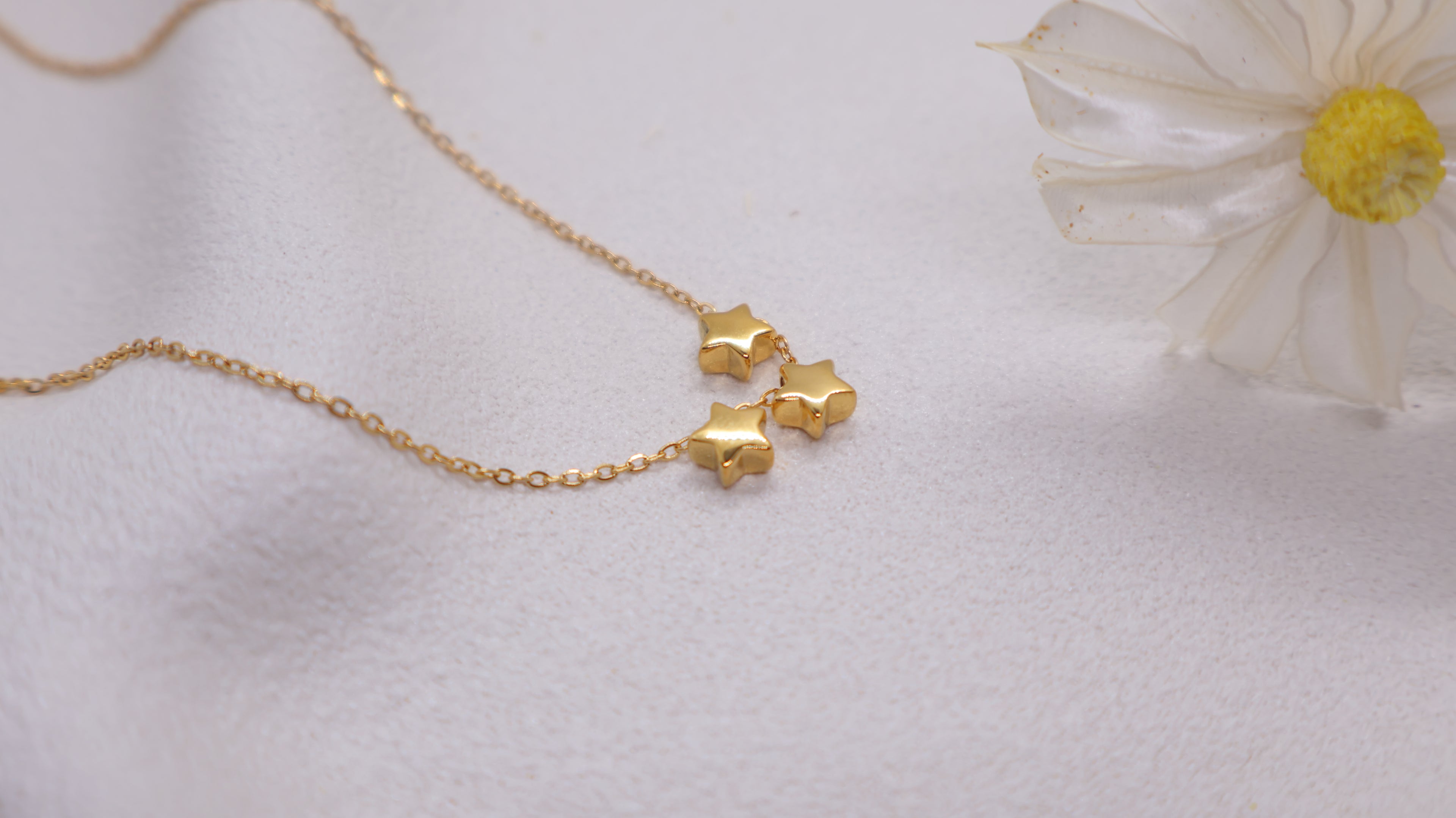 18K Gold Plated Stainless Steel Necklace - Stars