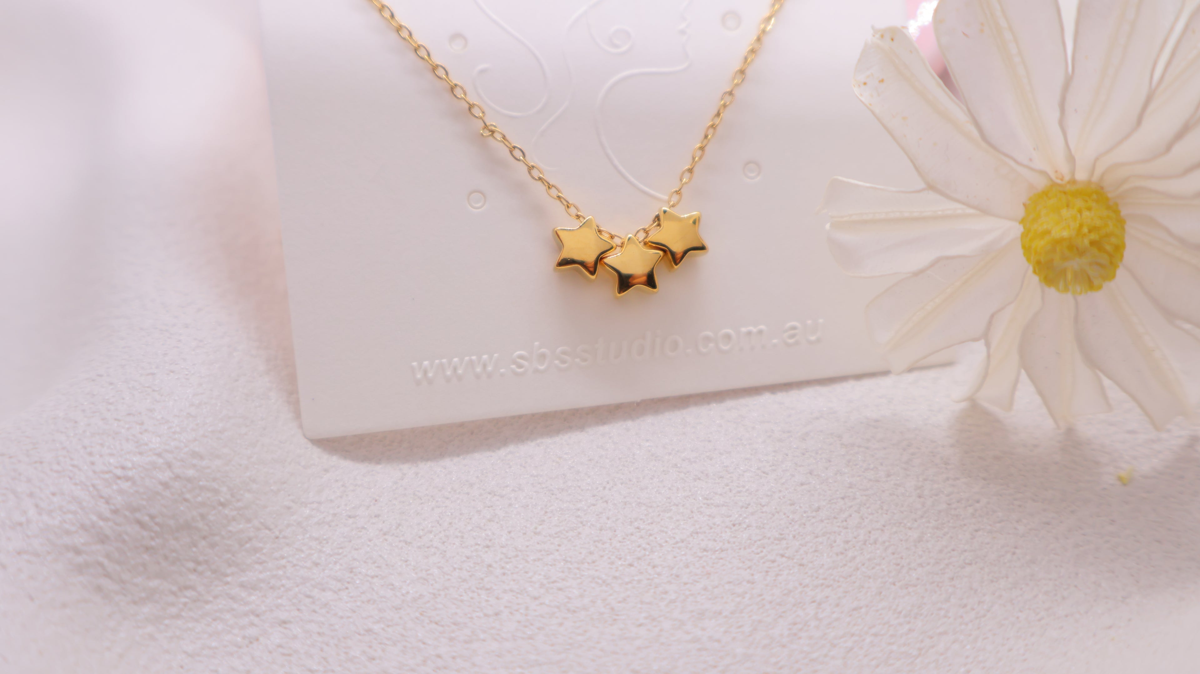 18K Gold Plated Stainless Steel Necklace - Stars